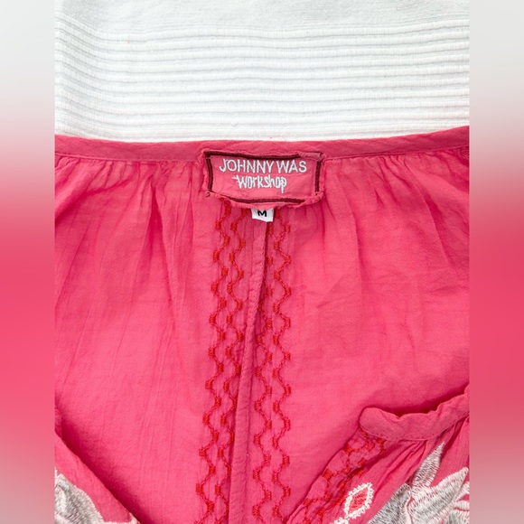 Johnny Was Workshop Boho Floral Embroidered Blouse - Picture 4 of 9